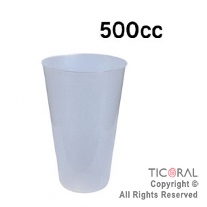 VASO CONICO PP KV CRISTAL 500 CC X 10 UNIDADES